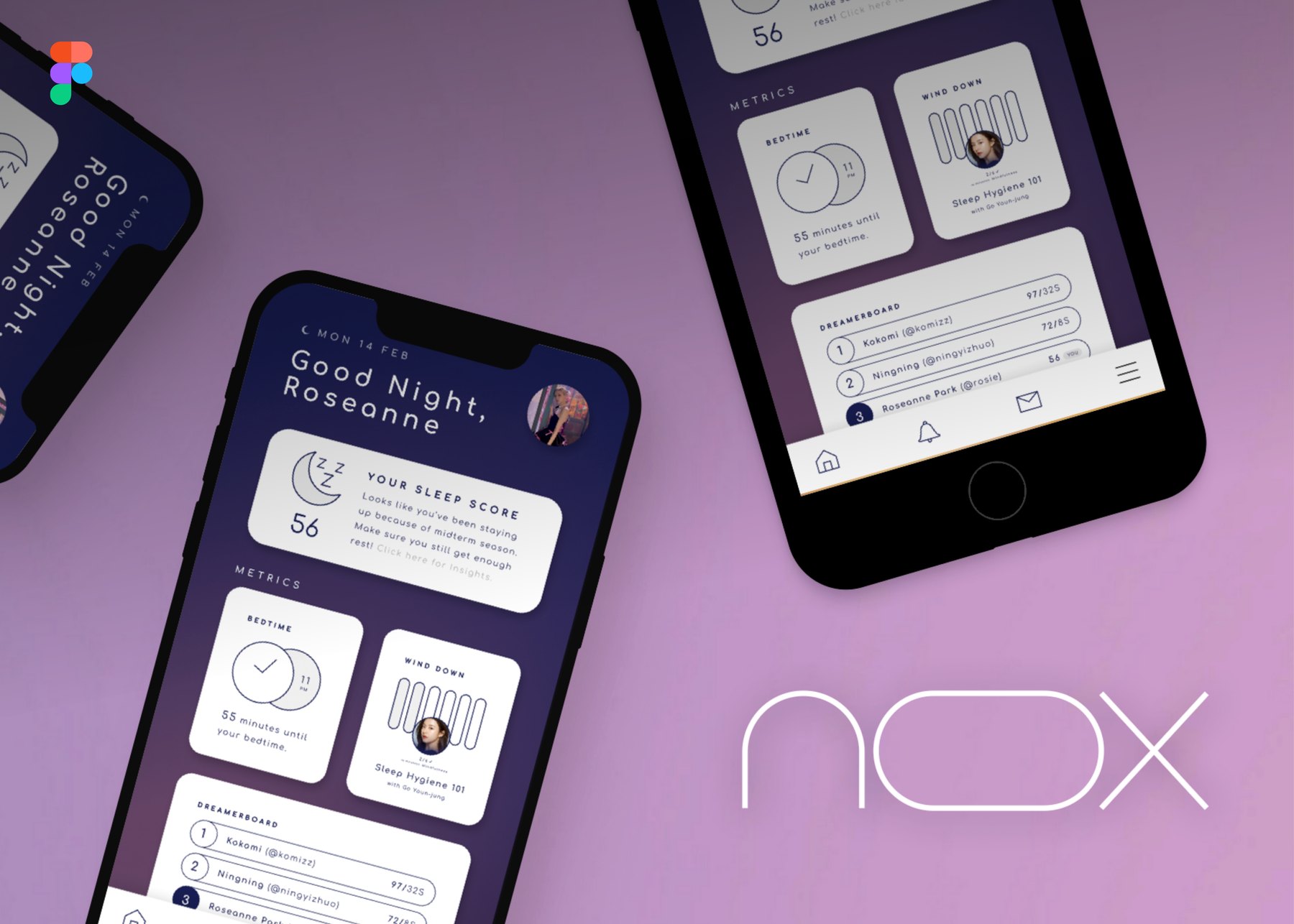 Nox sleep app screens