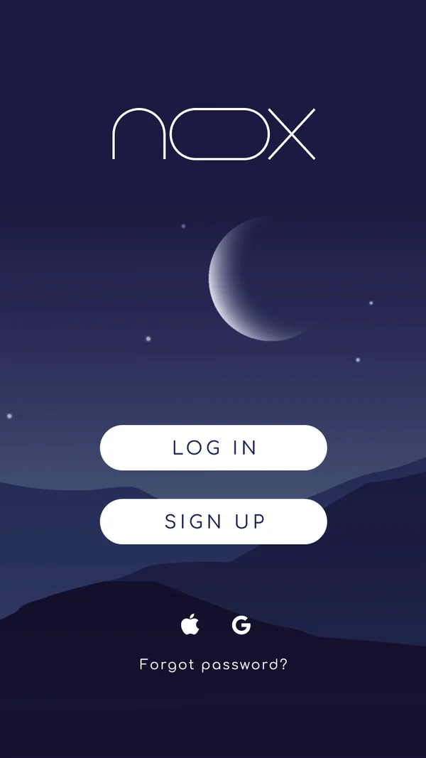 Nox sign up in one screen screen